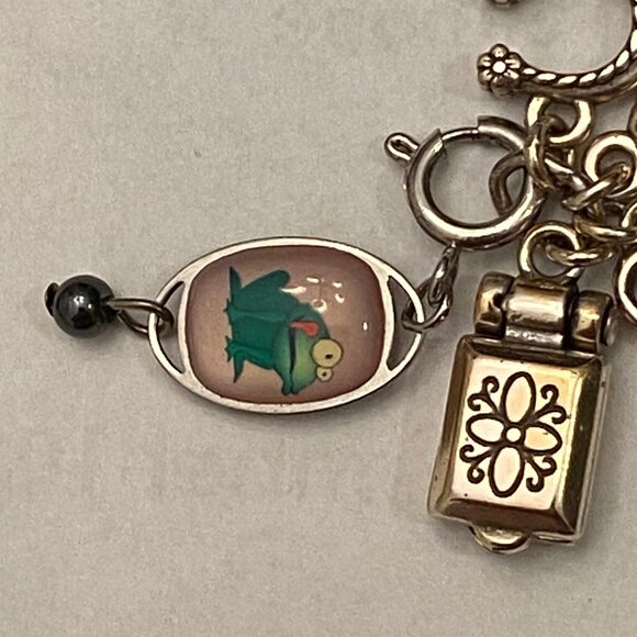 Authentic Brighton set of charms - heart, horseshoe, ladybug, locket, frog? EUC - Picture 5 of 7
